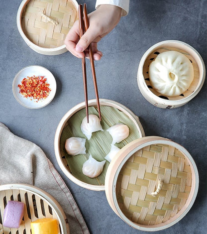 Kvalitetsångkokare i naturlig bambu